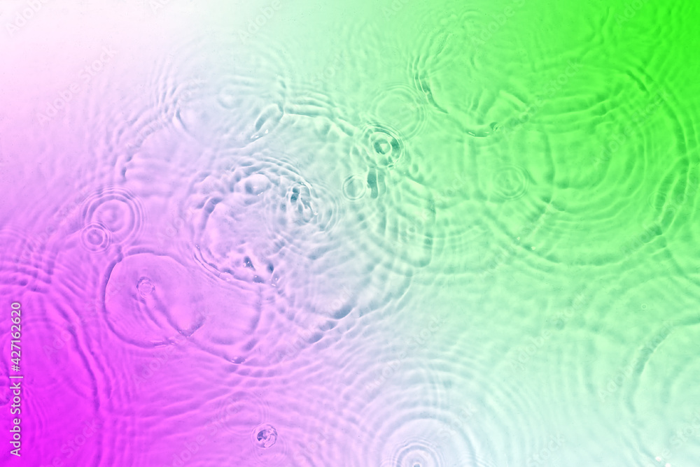 Neon water surface with drops Neon water surface with drops