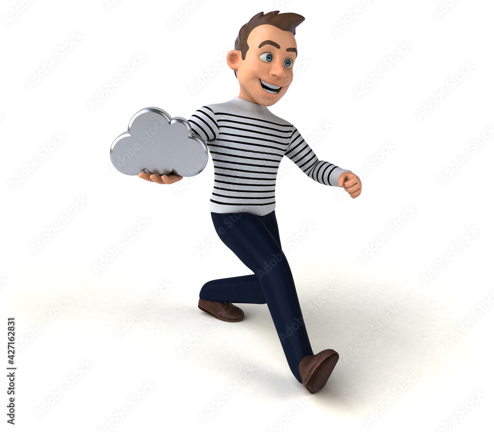 Fun 3D cartoon casual character