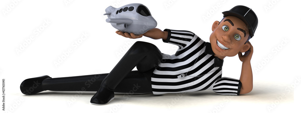Fun 3D Illustration of an american Referee Fun 3D Illustration of an american Referee
