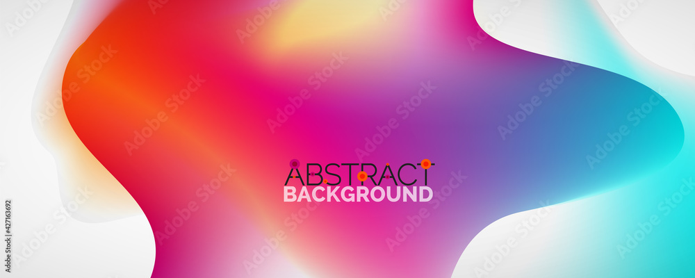 Fluid color gradient abstract background, trendy colorful wallpaper. Vector illustration for placards, brochures, posters, banners and covers