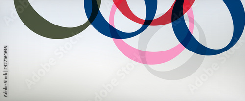 Ring geometric shapes, o letter repetition wallpaper. Abstract background for business or technology presentations, internet posters or web brochure covers