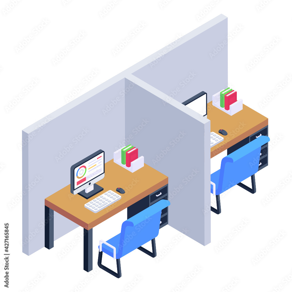 
Work table isometric icon is editable and premium 

