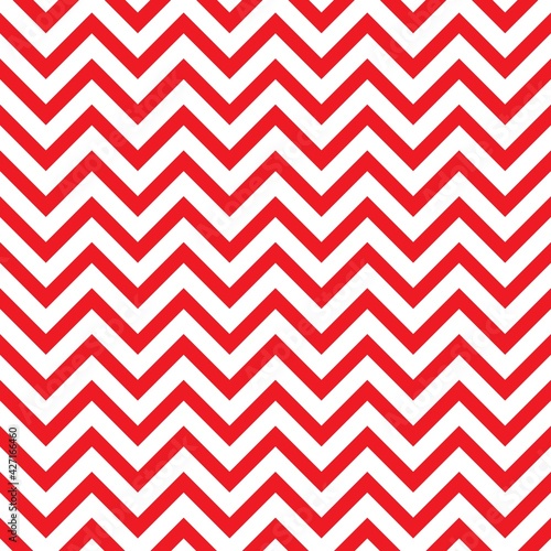 Seamless abstract pattern with red zigzag lines on white background.