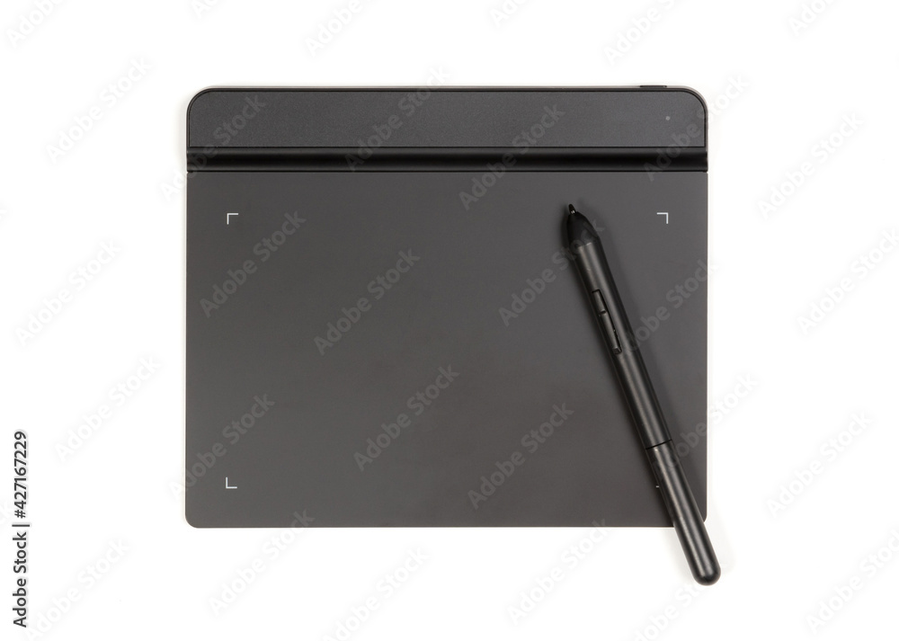 Drawing tablet isolated on white Drawing tablet isolated on white