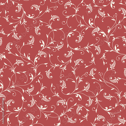 Seamless and beautiful ornament pattern composed of curved lines,