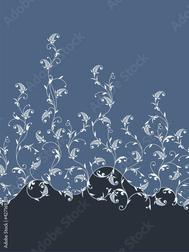 Seamless and beautiful ornament pattern composed of curved lines,