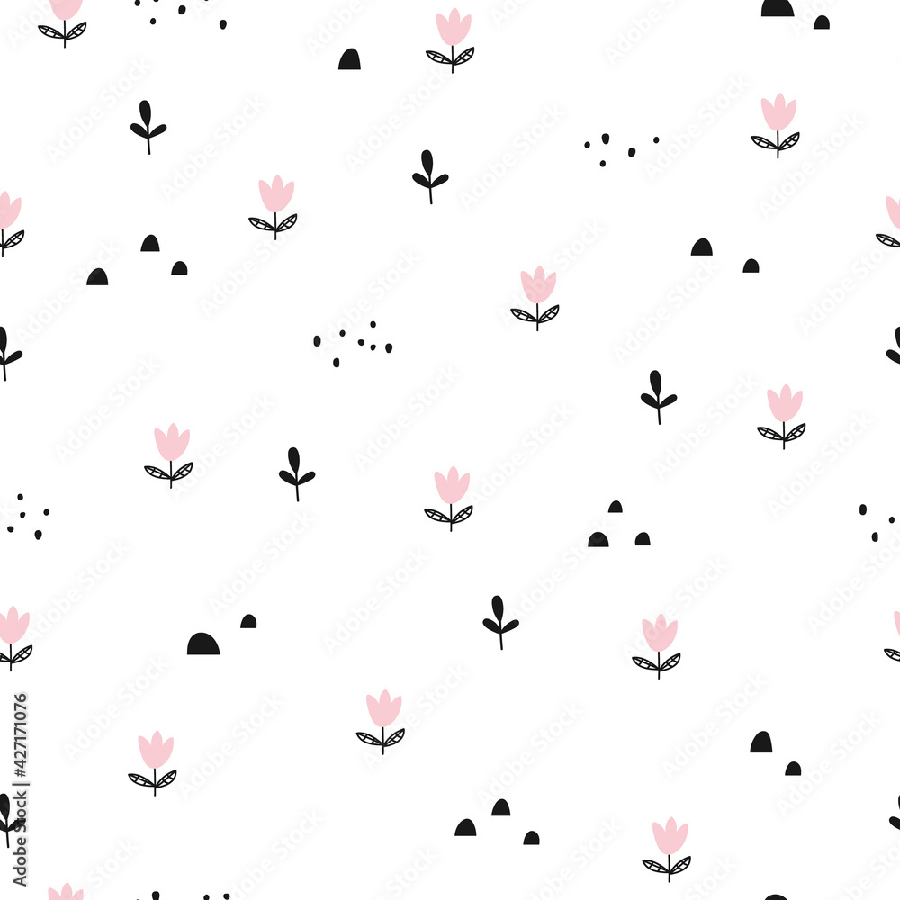 Floral seamless vector pattern
