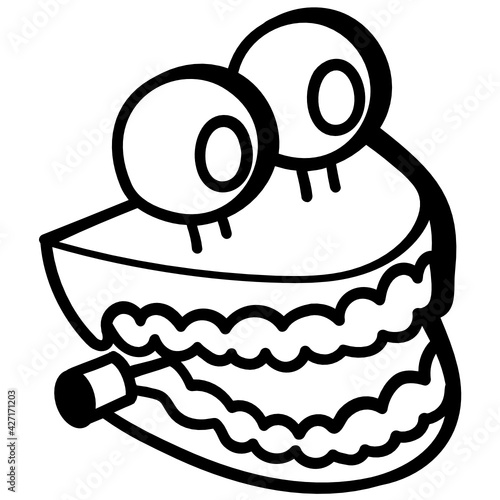 
Have a look at thi premium doodle icon of chattering mouth 

