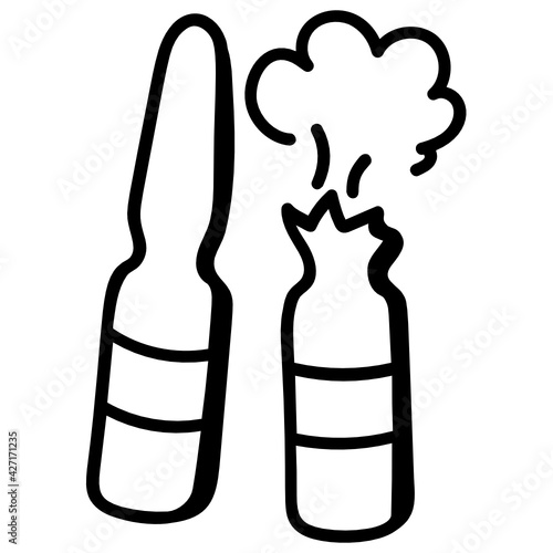 
A very fun loving doodle icon of shrink bombs prank 

