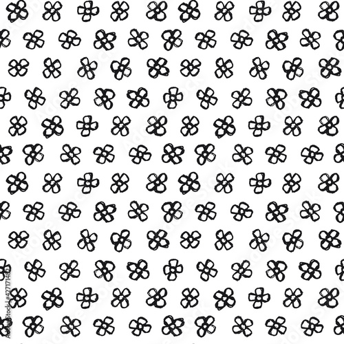 Flowers seamless pattern. A seamless pattern made with hand drawn flowers.