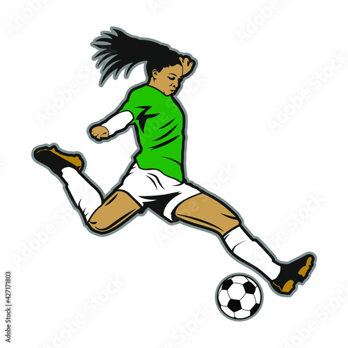 Silhouette football femme