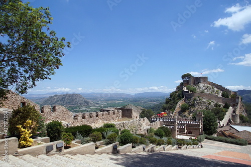 Ancient cannon inside the Xativa Castle, province of Valencia, Spain photo