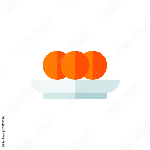 Arancini, Rice Flat Icon Logo Illustration Vector Isolated. Italian Food, Pasta, and Restaurant Icon-Set. Suitable for Web Design, Logo, App, and Upscale Your Business.