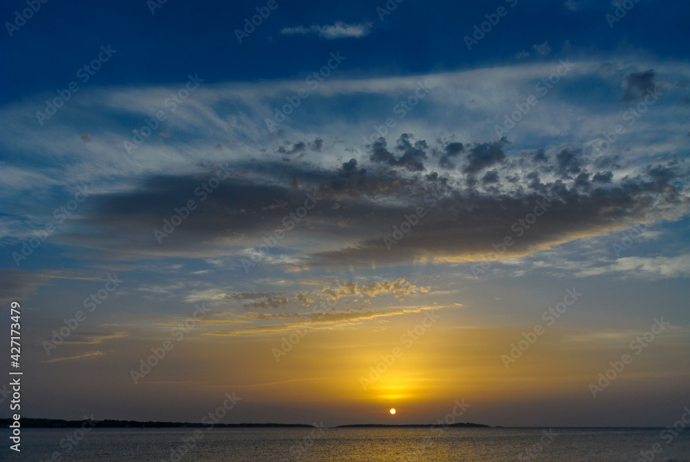 Sunset on the sea, Fažana, Croatia