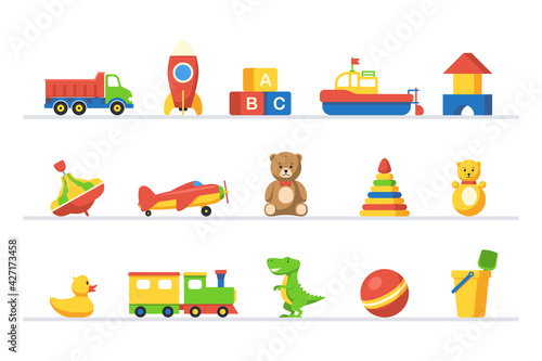 Kid toy to play game in preschool group set