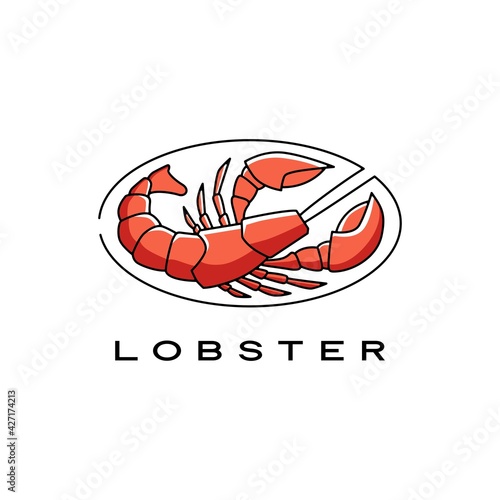 lobster logo vector icon illustration