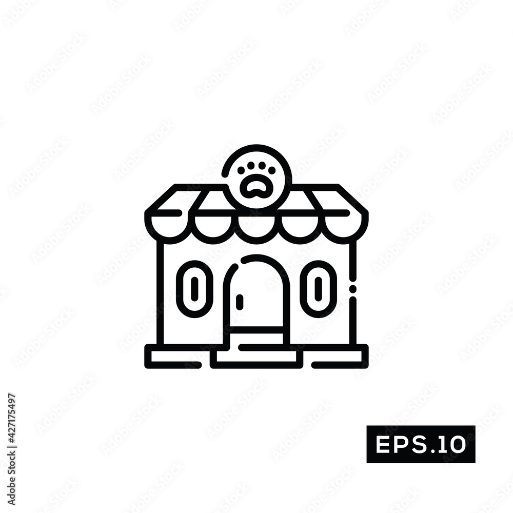 Pet Shop line Icon. Pet Store Icon or Logo sign Vector illustration Pet Shop line Icon. Pet Store Icon or Logo sign Vector illustration
