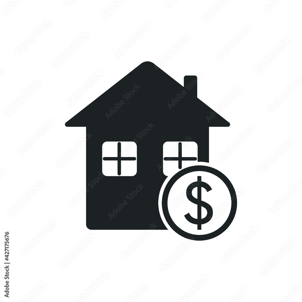 Cost construction silhouette icon. Clipart image isolated on white background Cost construction silhouette icon. Clipart image isolated on white background