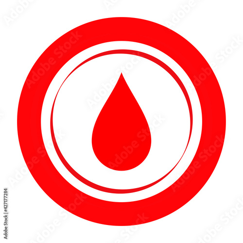 World blood donor day. .Medical design concept for 14 June. Banner  with text and red blood drop.  Vector illustration.