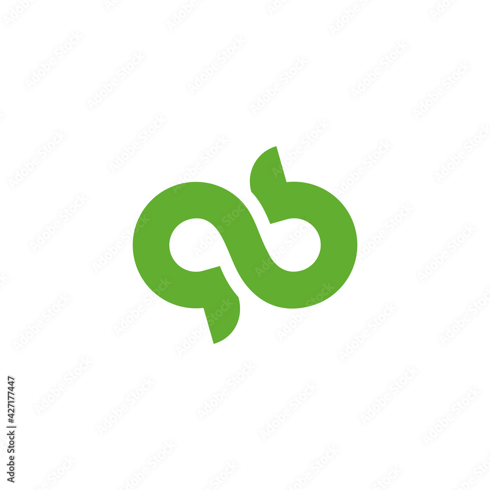 green infinity natural symbol abstract logo vector green infinity natural symbol abstract logo vector