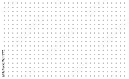 Grid paper. Dotted grid on white background. Abstract dotted transparent illustration with dots. White geometric pattern for school, copybooks, notebooks, diary, notes, banners, print, books.