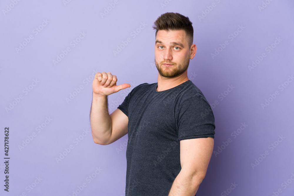 Russian handsome man over isolated background proud and self-satisfied Russian handsome man over isolated background proud and self-satisfied