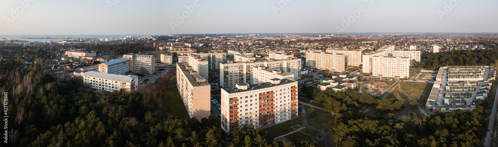 Aerial view of Ventspils, Latvia.
