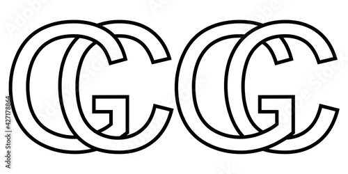 Logo sign gc cg icon sign i...