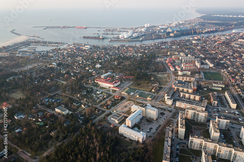 Aerial view of Ventspils  Latvia.