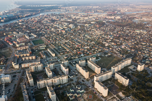 Aerial view of Ventspils, Latvia.