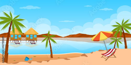 
A beach wallpaper portraying natural holiday view

