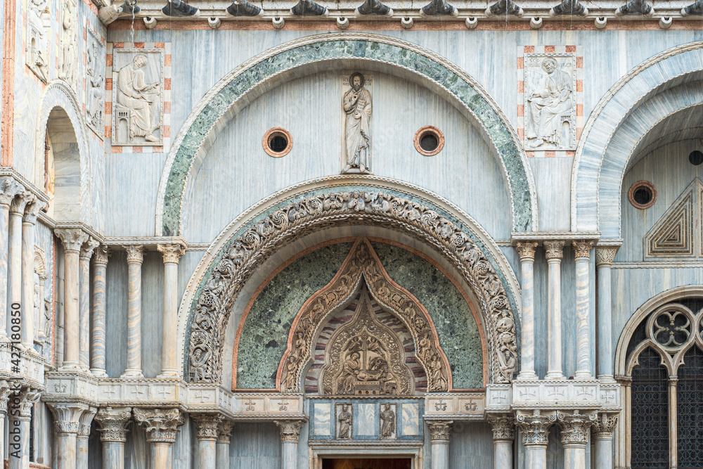 Side entrance of the Saint Mark's Basilica, Venice.