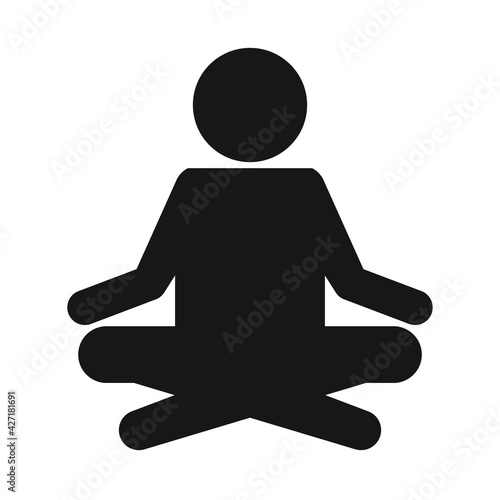 Yoga Fitness Icon. Meditation Logo