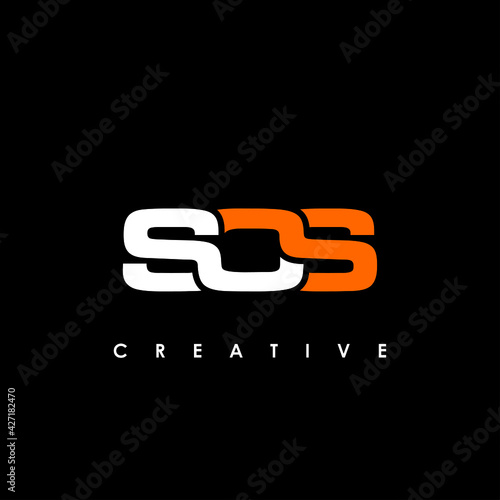 SOS Letter Initial Logo Design Template Vector Illustration