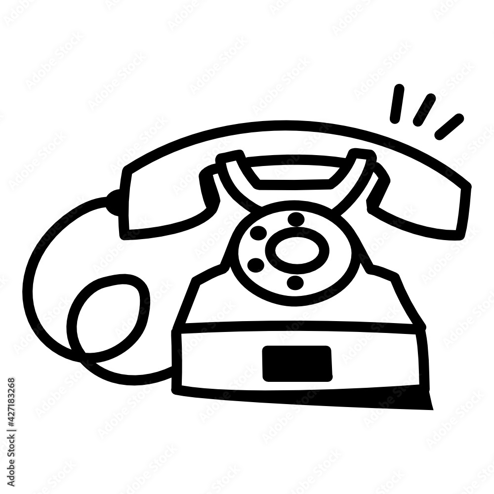 A doodle style premium icon of contact us
A doodle style premium icon of contact us