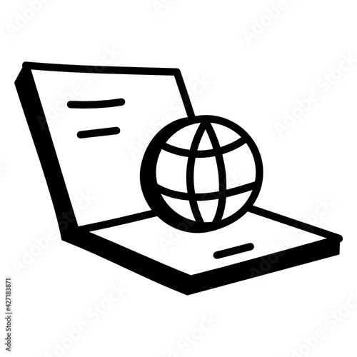 
Internet hand drawn icon is visually perfect 

