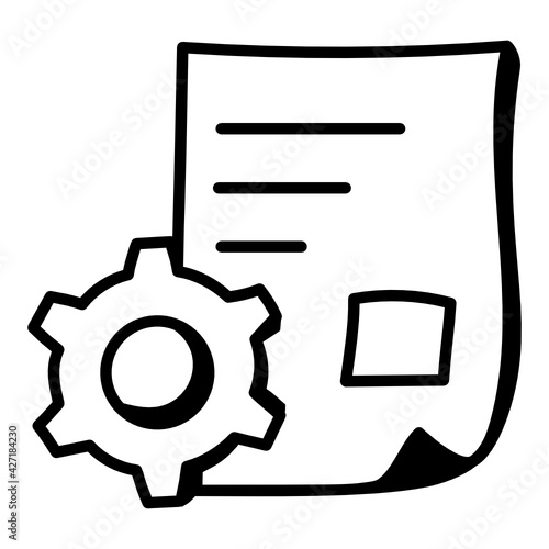 
Have a look at this doodle icon of batch processing 

