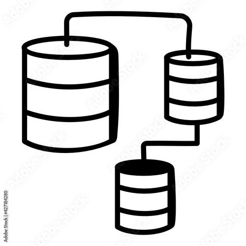 
Data modeling in editable doodle style vector 

