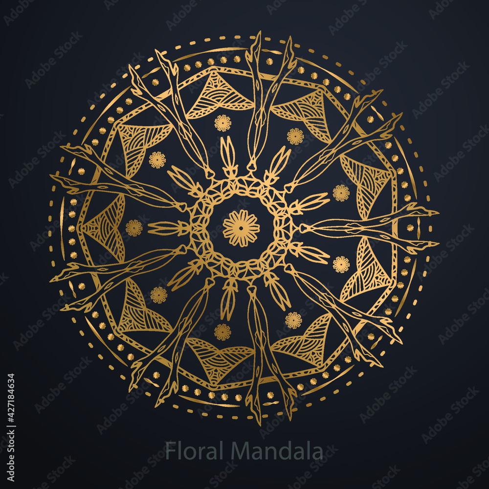 Gold vector mandala Gold vector mandala