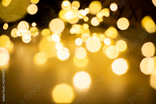 golden christmas lights