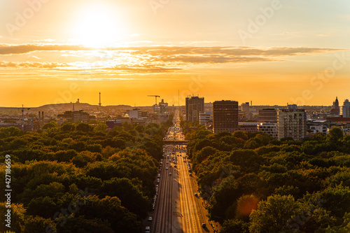 panorama country sunset Berlin photo