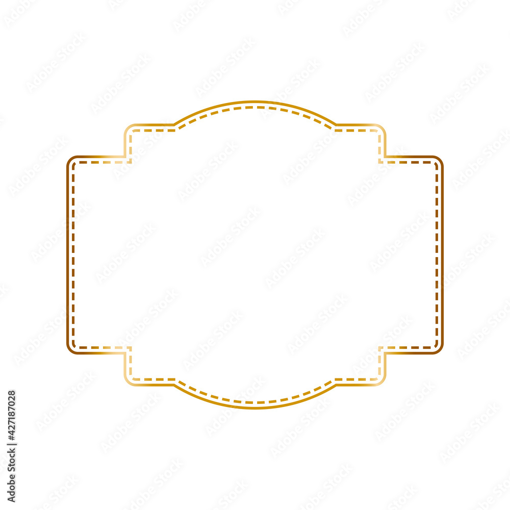 Abstract gold art banner, poster, greeting card. Trendy retro vector ornament template. Vintage golden frame, great design for any purposes.