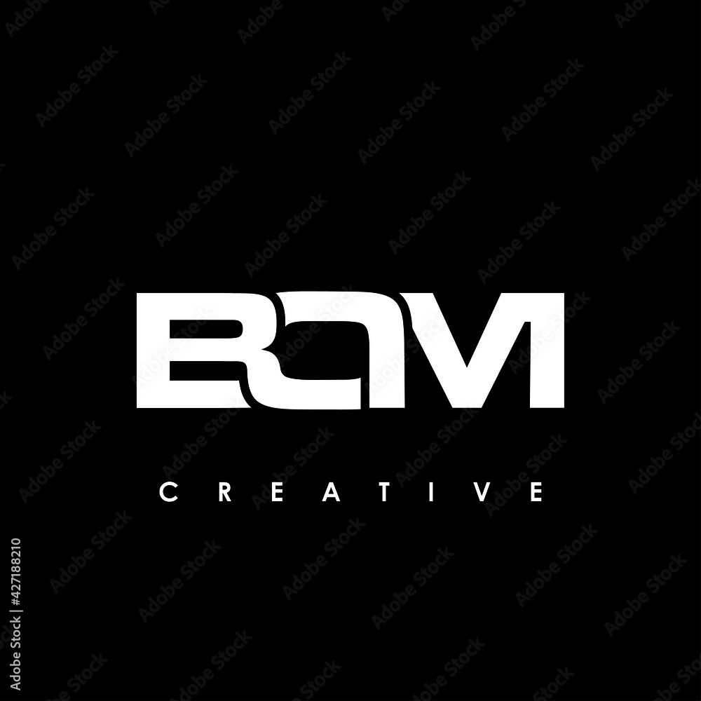 BOM Letter Initial Logo Design Template Vector Illustration BOM Letter Initial Logo Design Template Vector Illustration
