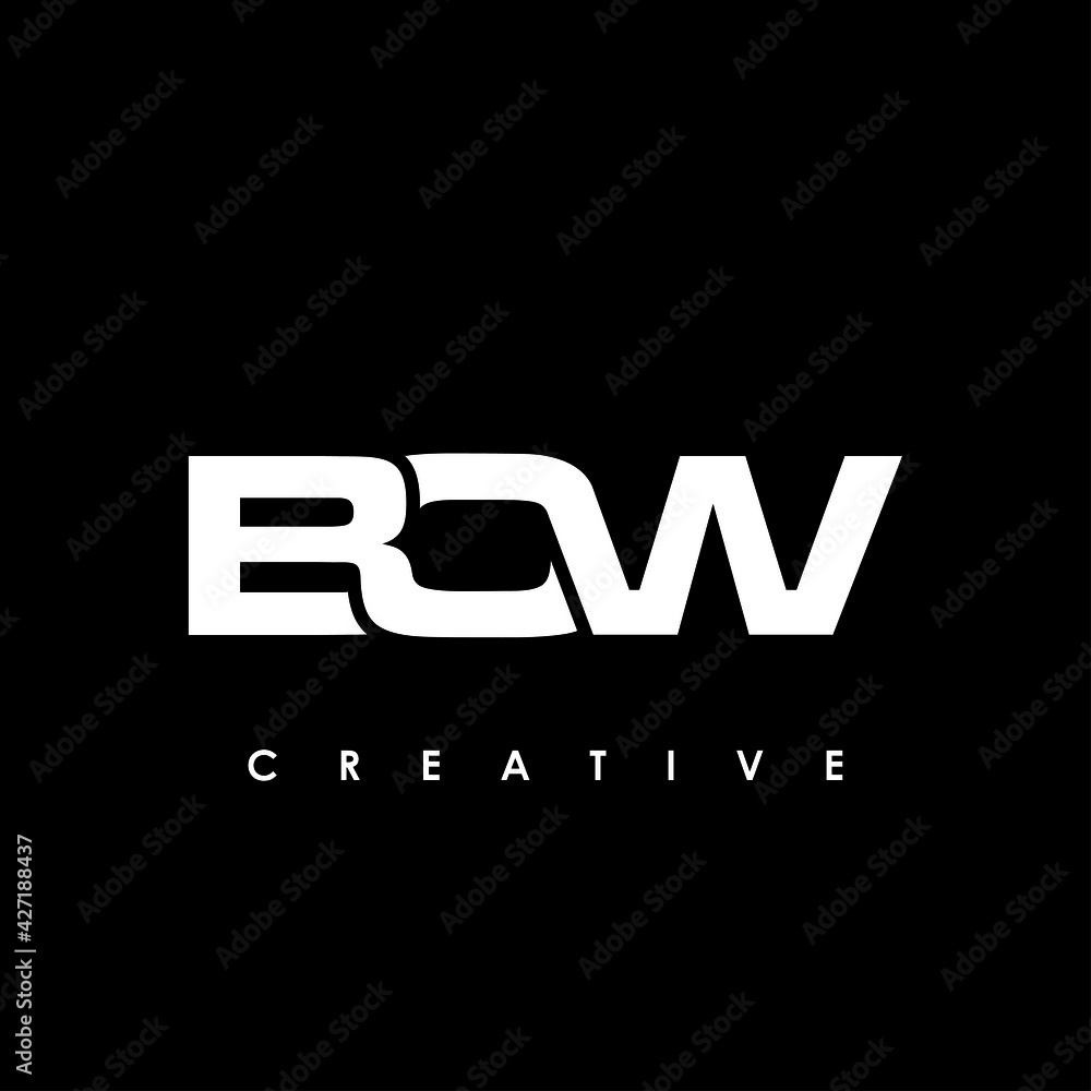 BOW Letter Initial Logo Design Template Vector Illustration BOW Letter Initial Logo Design Template Vector Illustration