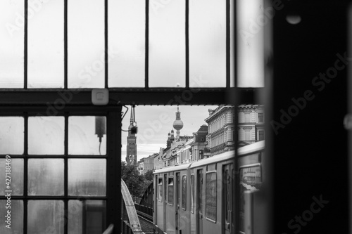 Canvas Print Berlin subway city view