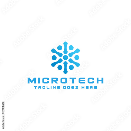 microtech logo design vector technology with modern concepts for digital companies and applications