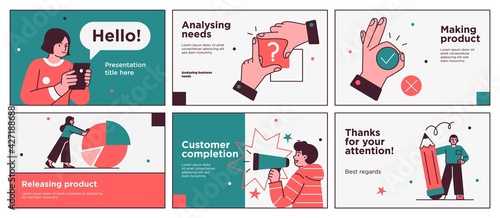 Presentation and slide layout background. Yellow design template with business people. Use for business annual report, flyer, marketing, leaflet, advertising, brochure, modern style. Vector