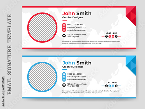 Corporate Email Signature in Abstract Shape