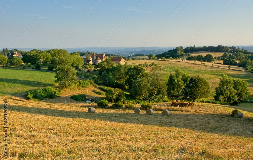 Countryside near St Cere in the Lot valley in France