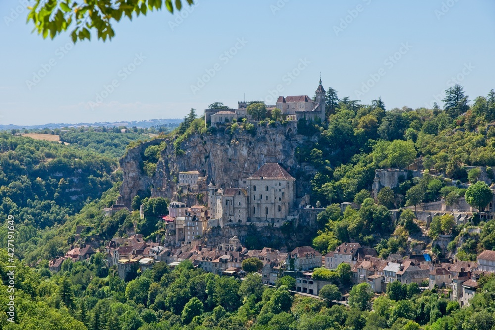 Small clifftop village Rocamadour France